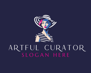 Pop Art Fashion Woman logo design