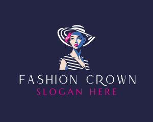 Pop Art Fashion Woman logo design