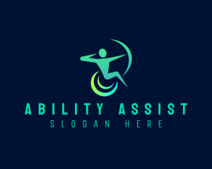 Handicap - Archery Disability Paralympic logo design