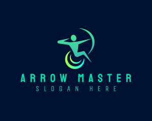 Archery Disability Paralympic  logo design