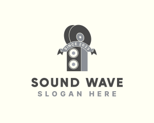 Stereo - Stereo Speaker Music Vinyl logo design