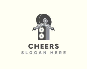 Producer - Stereo Speaker Music Vinyl logo design