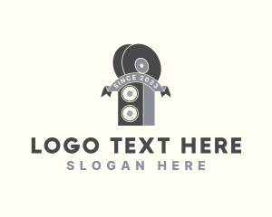 Songs - Stereo Speaker Music Vinyl logo design