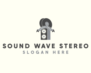 Stereo - Stereo Speaker Music Vinyl logo design