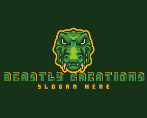 Monster Crocodile Predator logo design