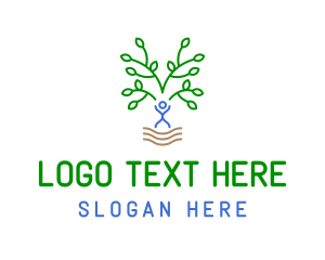 Library - Human Tree Academy logo design