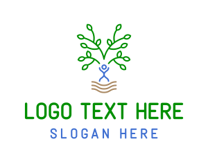 School - Human Tree Academy logo design