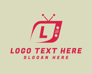 Television - Red Television Media logo design