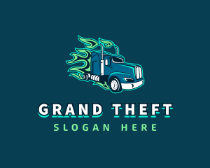 Shipment - Blazing Truck Courier logo design