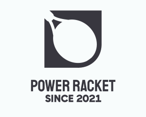 Racket - Gray Sports Racket logo design