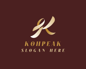 Gold Elegant Ribbon logo design