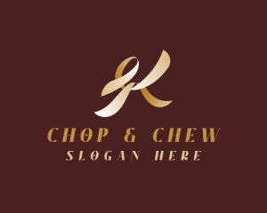Chic - Gold Elegant Ribbon logo design