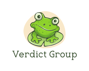 Green Frog Cartoon Logo