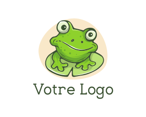 Green Frog Cartoon Logo