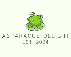 Green Frog Cartoon logo design