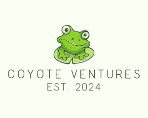 Green Frog Cartoon logo design