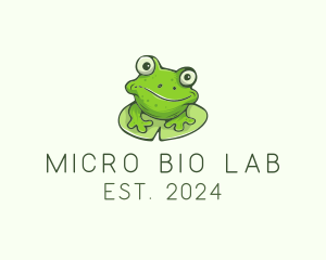 Green Frog Cartoon logo design