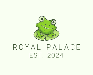 Green Frog Cartoon logo design