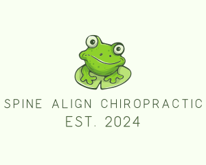 Green Frog Cartoon logo design