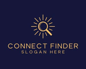 Finder - Sun Magnifying Glass logo design