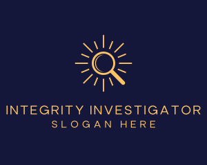 Sun Magnifying Glass  logo design