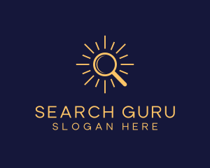 Sun Magnifying Glass  logo design