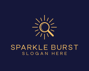 Firework - Sun Magnifying Glass logo design