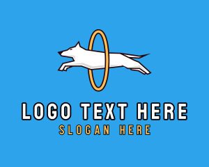 Doggo - Jumping Pet Dog logo design