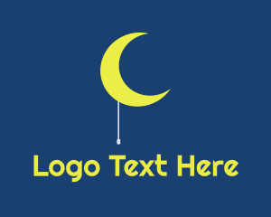 Night Time - Moon Light Lamp logo design