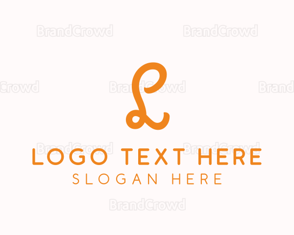 Retro Curly Quirky Logo