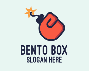 Boxing Glove Bomb logo design