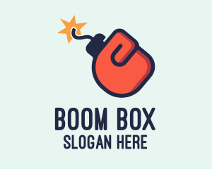 Explosion - Boxing Glove Bomb logo design