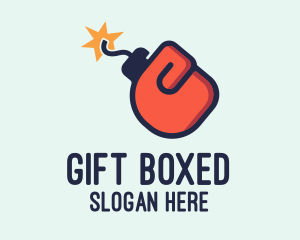 Boxing Glove Bomb logo design