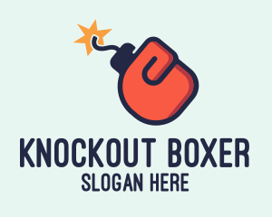 Boxing Glove Bomb logo design