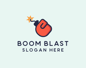 Boxing Glove Bomb logo design