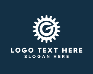 Motor - Letter G Machinery Gear logo design