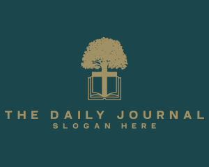 Journal - Religion Cross Tree logo design