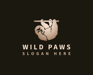 Sloth Animal Jungle logo design