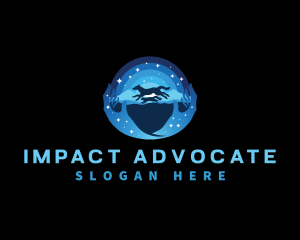 Advocate - Hand Pet Running logo design