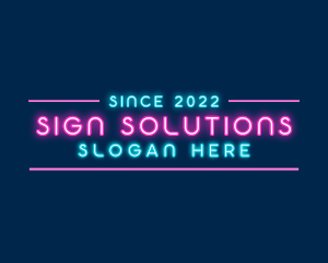 Signage - Neon Business Signage logo design