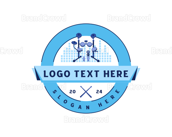 Musical Band Drums Logo