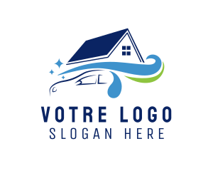 Cleaning - Home Car Wash logo design