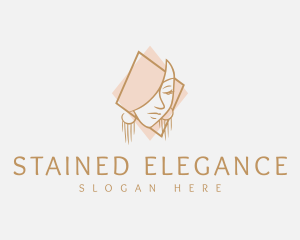 Lady Earrings Jewelry logo design