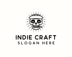 Indie - Skull Cap Cigarette logo design