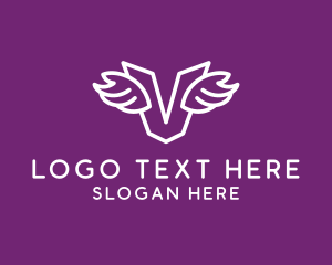 Flying Logistics Letter V Logo