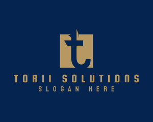 Professional Agency Letter T logo design