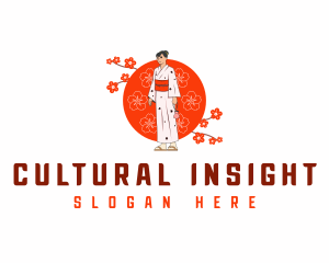 Japanese Kimono Clothing logo design