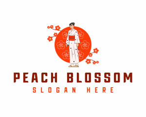 Japanese Kimono Clothing logo design