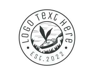 Shovel - Organic Plant Leaves logo design