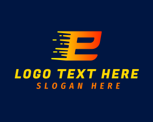 Gradient - Speed Dash Letter E logo design